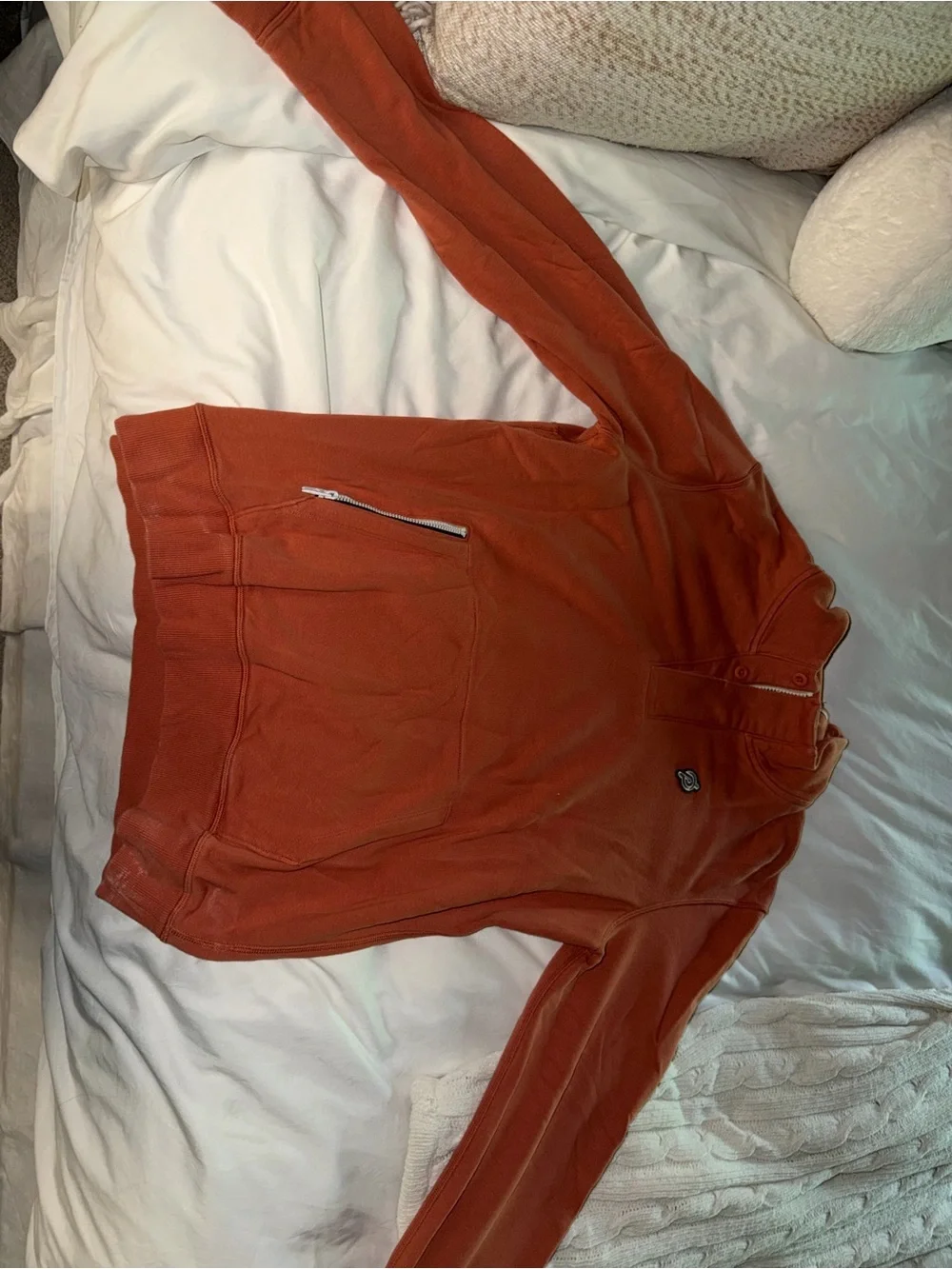 Peloton x Fourlaps Men's Rust Quarter-Zip Sweatshirt